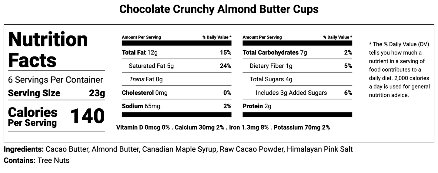 crunchy almond butter chocolate cups