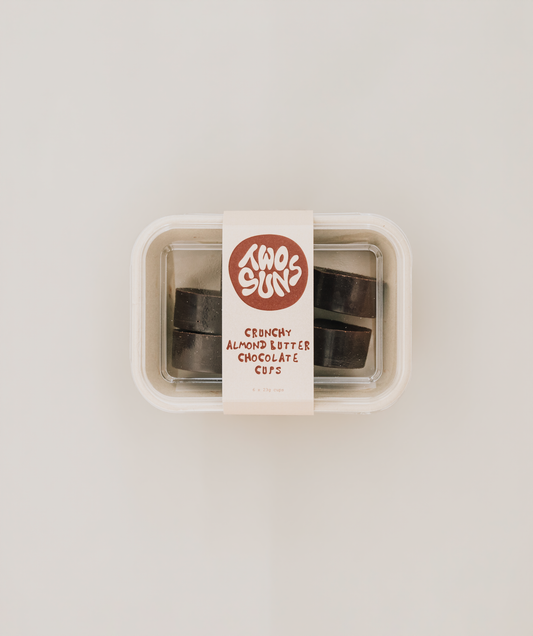 crunchy almond butter chocolate cups