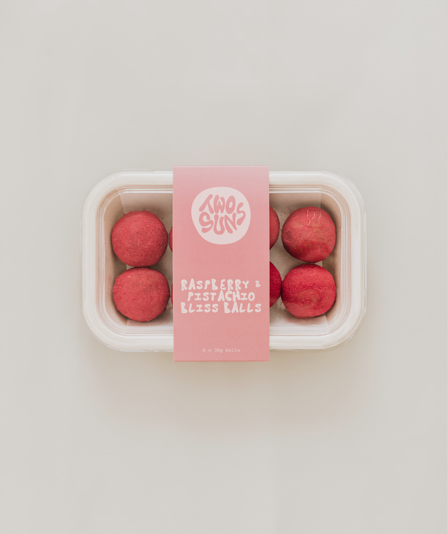 raspberry + pistachio bliss balls