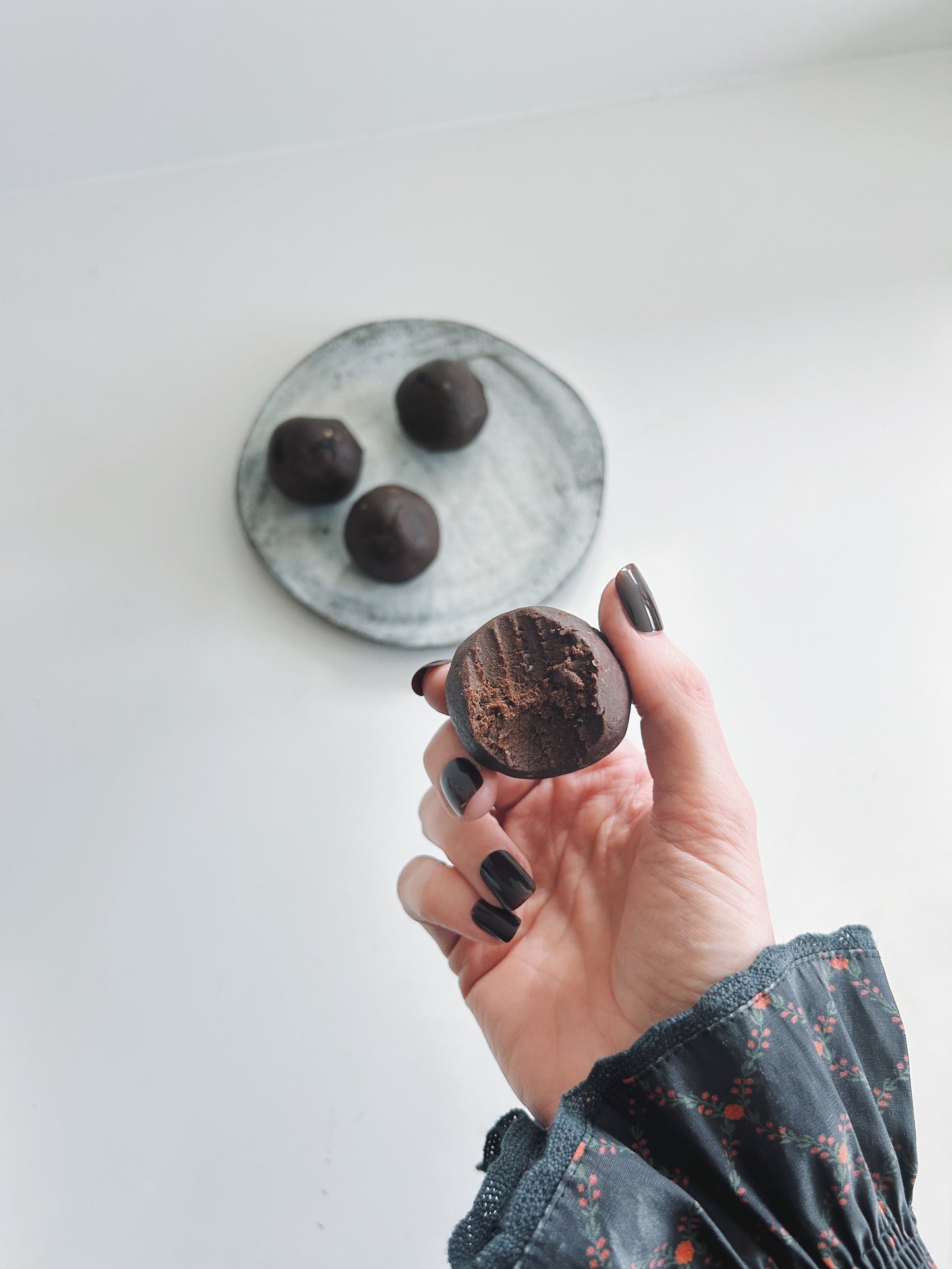 SPECIAL EDITION ODE + TWO SUNS COLLAB dark chocolate, sour cherry + smoked sea salt bliss balls